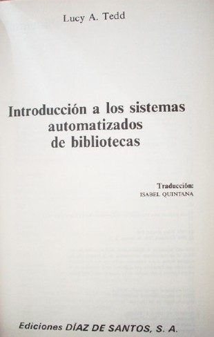 Introducción a los sistemas automatizados de bibliotecas