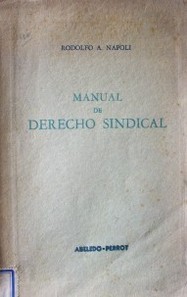 Manual de Derecho Sindical