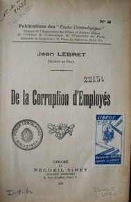 De la corruption d'employés