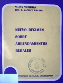 Nuevo régimen sobre arrendamientos rurales