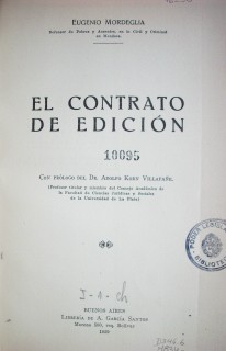 El contrato de edición