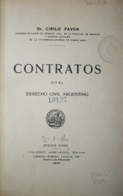 Contratros en el Derecho Civil argentino