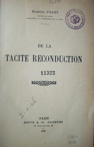 De la tacite reconduction