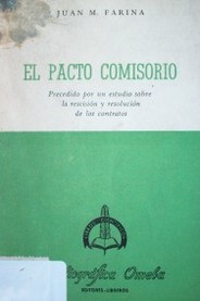 El pacto comisorio