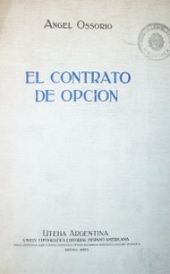 El contrato de opción