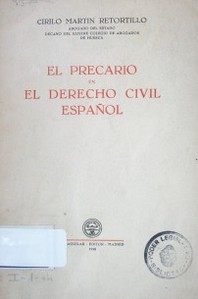 El precario en el derecho civil español