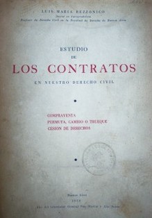 Estudio de los contratos en nuestro Derecho Civil