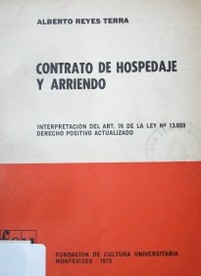 Contrato de hospedaje y arriendo