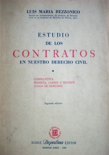 Estudio de los contratos en nuestro Derecho Civil