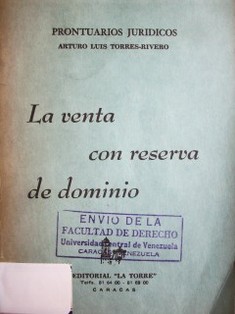 La venta con reserva de dominio