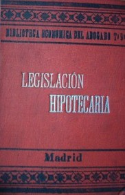 Manual de legislación hipotecaria