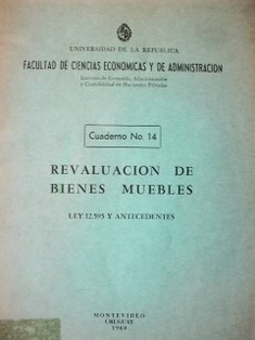 Revaluación de bienes muebles : ley 12.595 y antecedentes