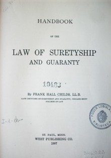 Handbook of the law of suretyship and guaranty