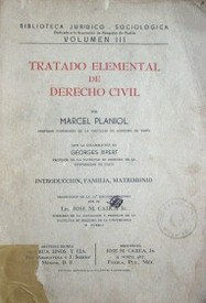 Tratado elemental de Derecho Civil