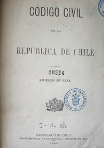 Código Civil de la República de Chile