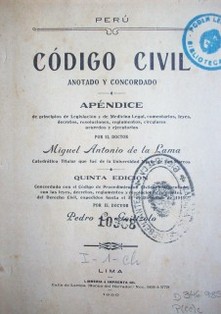 Código Civil anotado y concordado