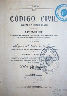 Código Civil anotado y concordado