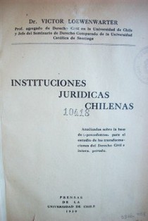 Instituciones jurídicas chilenas