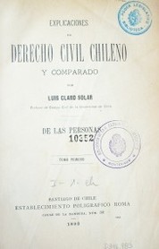 Explicaciones de Derecho Civil chileno y comparado