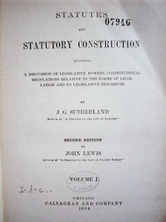 Statutes and statutory construction