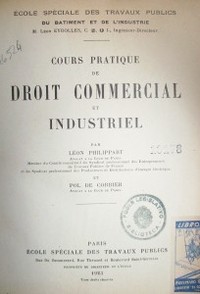 Cours pratique de Droit Commercial et Industrial