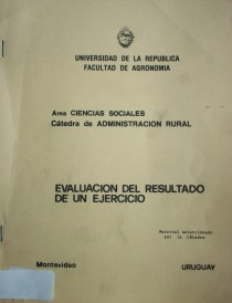 Evaluación del resultado de un ejercicio