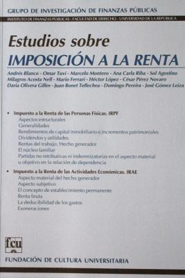 Estudios sobre imposición a la renta