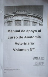 Manual de apoyo al curso de Anatomía Veterinaria