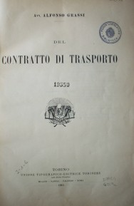 Del contratto di trasporto