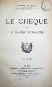 Le chéque et sa fonction économique