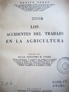 Los accidentes de trabajo en la agricultura