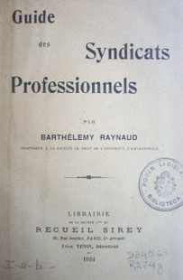 Guide des syndicats professionnels