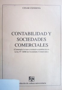 Contabilidad y sociedades comerciales