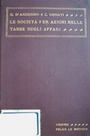 Le società per azioni nelle tasse sugli affari