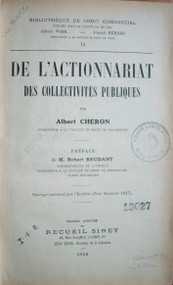 De l'actionnariat des collectivités publiques