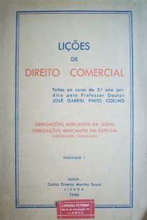 Liçoes de direito comercial