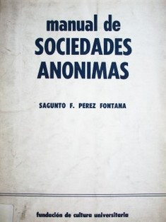 Manual de sociedades anónimas