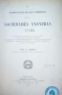 La intervención de los gobiernos en las sociedades anónimas