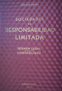 Sociedades de responsabilidad limitada : régimen legal - contabilidad