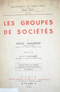 Les groupes de sociétés