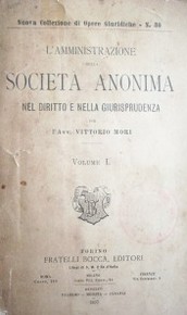 Società anonima : amministrazione