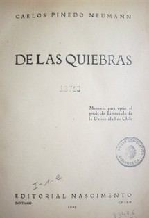 De las quiebras