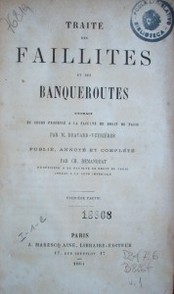 Traité des faillites et des banqueroutes