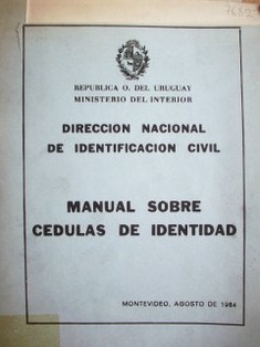 Manual sobre cédulas de identidad