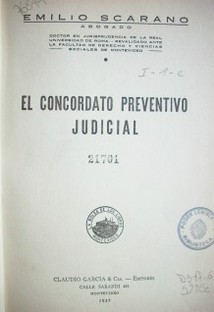 El Concordato Preventivo Judicial