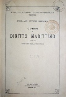 Corso di diritto marittimo