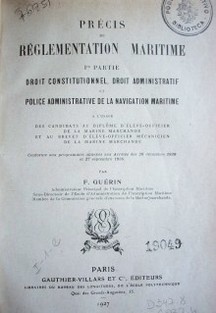 Précis de législation maritime