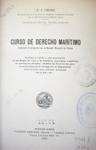 Curso de derecho marítimo