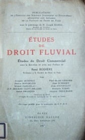 Études de droit fluvial