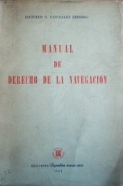 Manual de derecho de la navegación